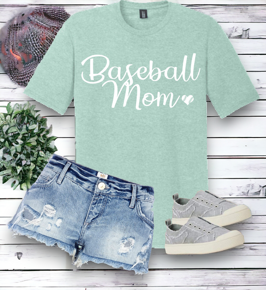 "Baseball Mom" Soft Style Tee