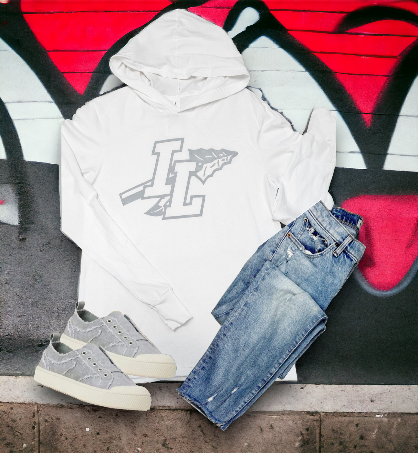 IL with Spear Hooded Long Sleeve Tee