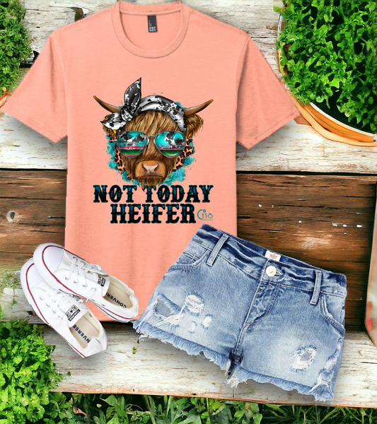 Not today Heifer Soft Style Tee