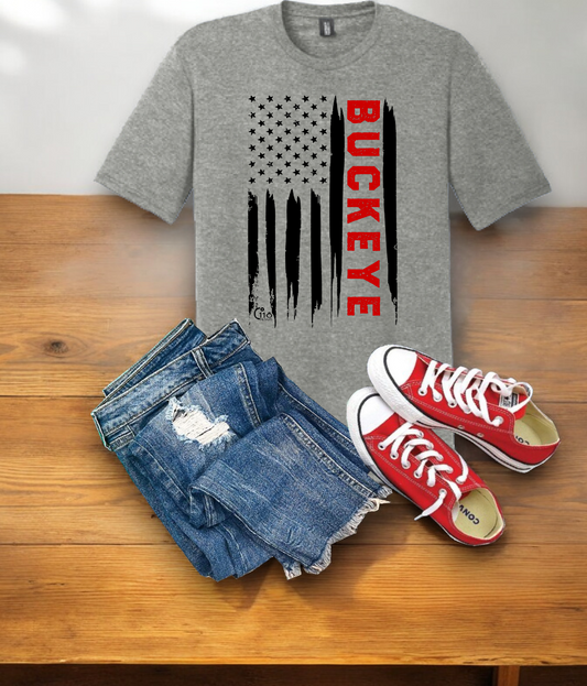 Flag Buckeye Tee