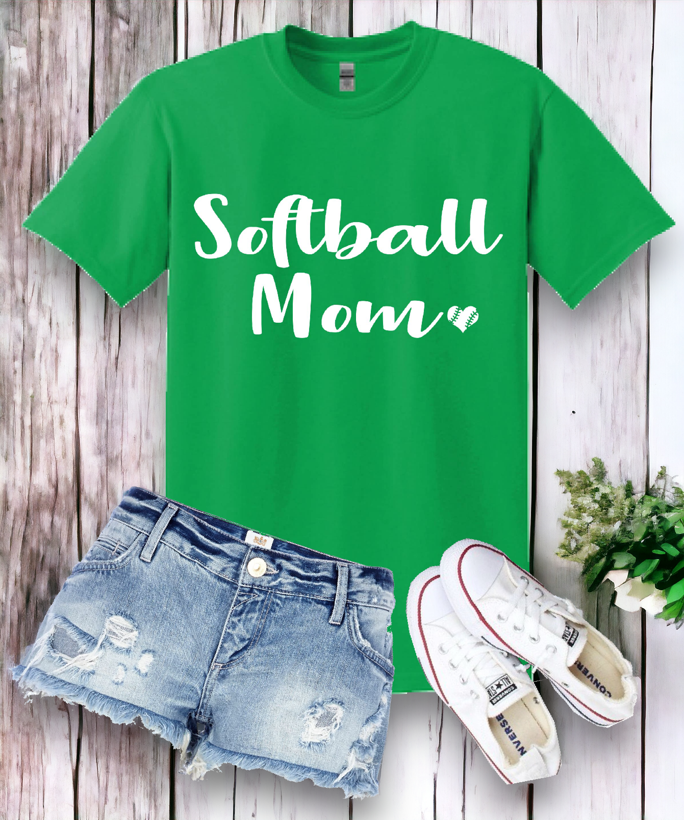 "Softball Mom" 50/50 Tee