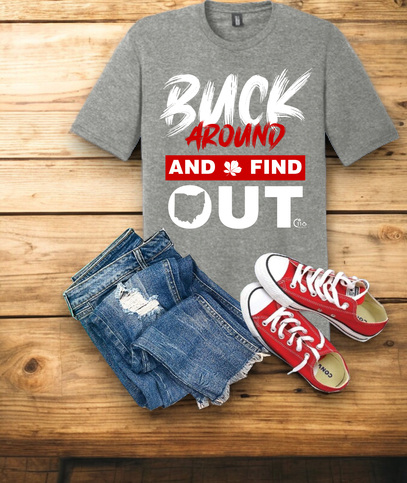 Buck around Tee