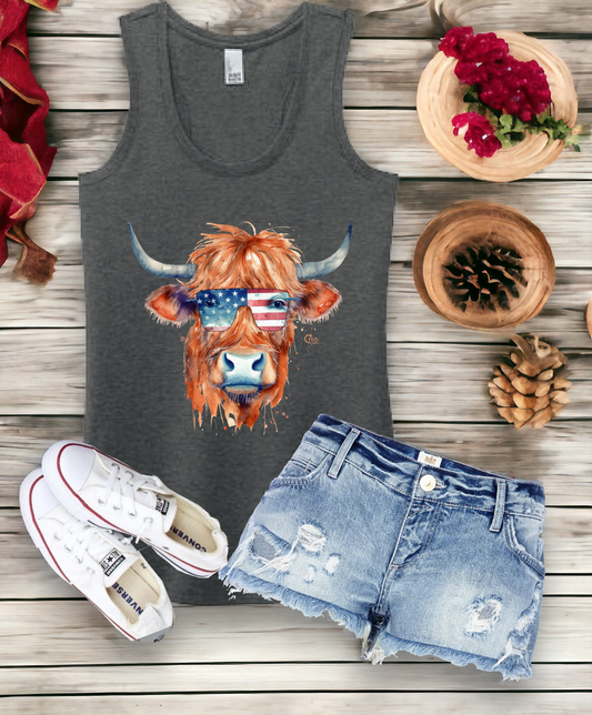 USA Highland Cow Tank