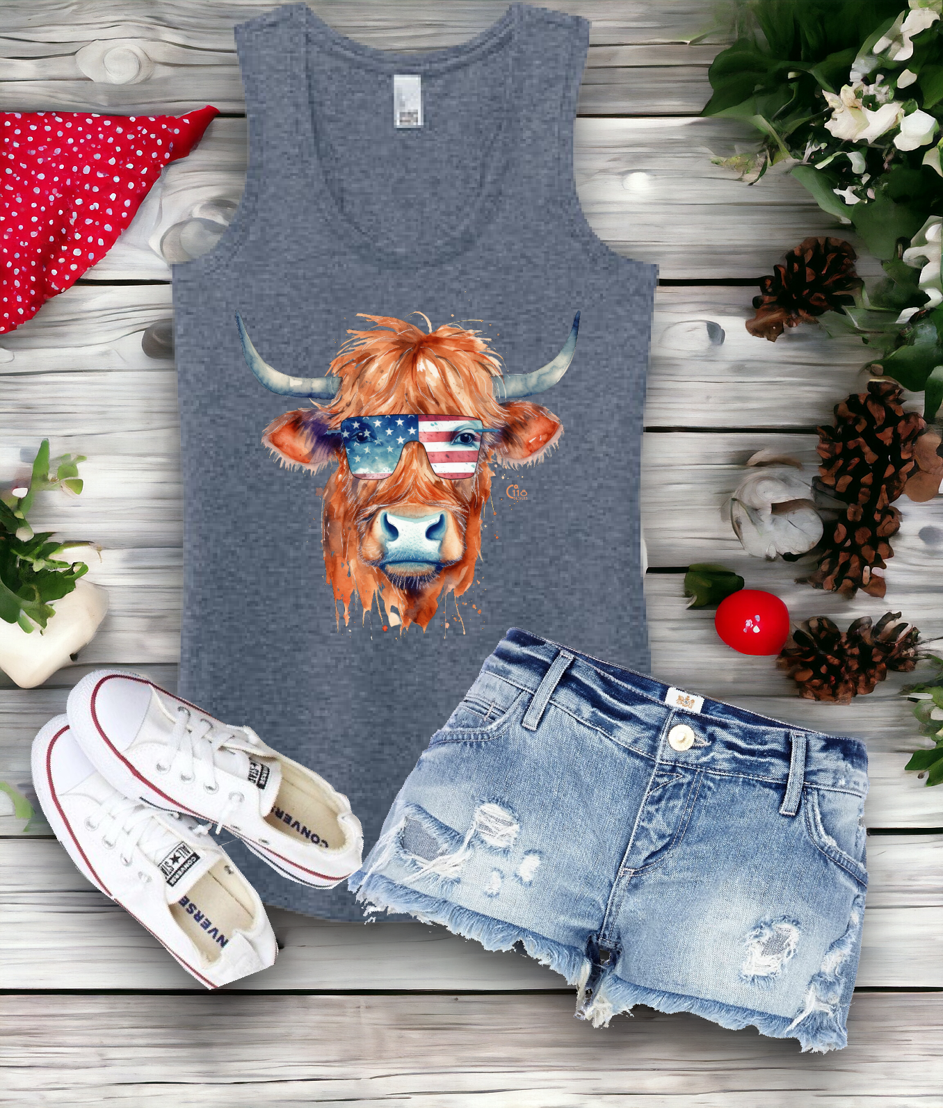 USA Highland Cow Tank